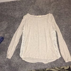 Long sleeve light weight tan top